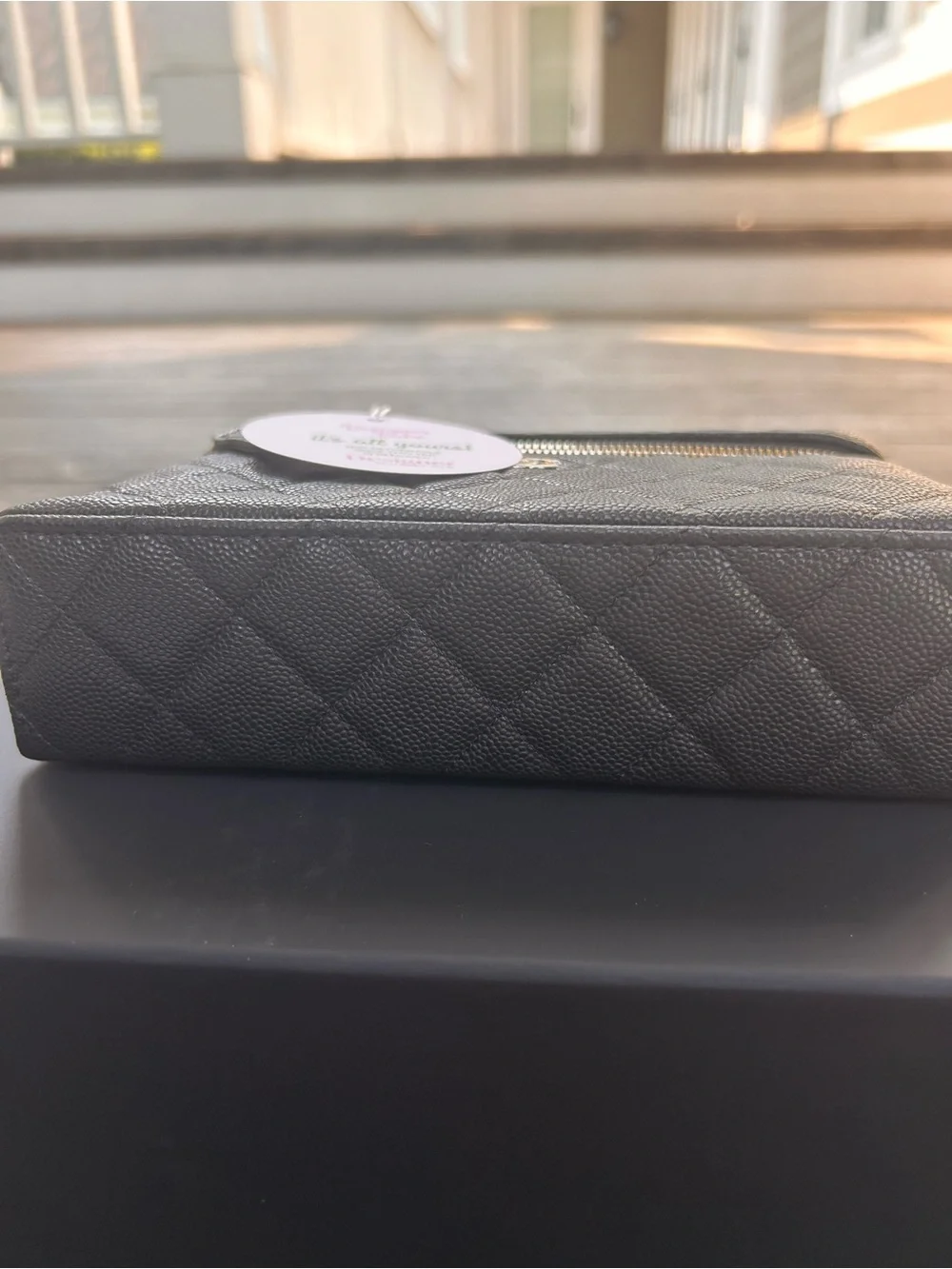 Chanel Black Quilted Slim Vanity Crossbody with Gold Chain